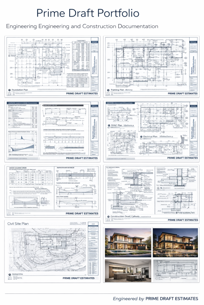 Prime Draft Engineering Services Portfolio for Builders