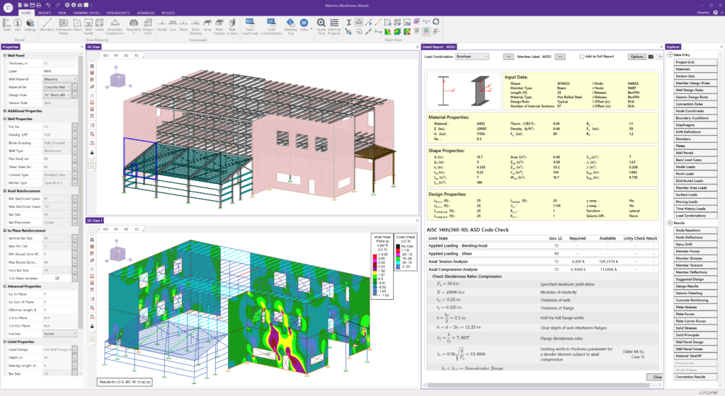 RISA-3D Structural Engineering Software for 3D Modeling and Analysis